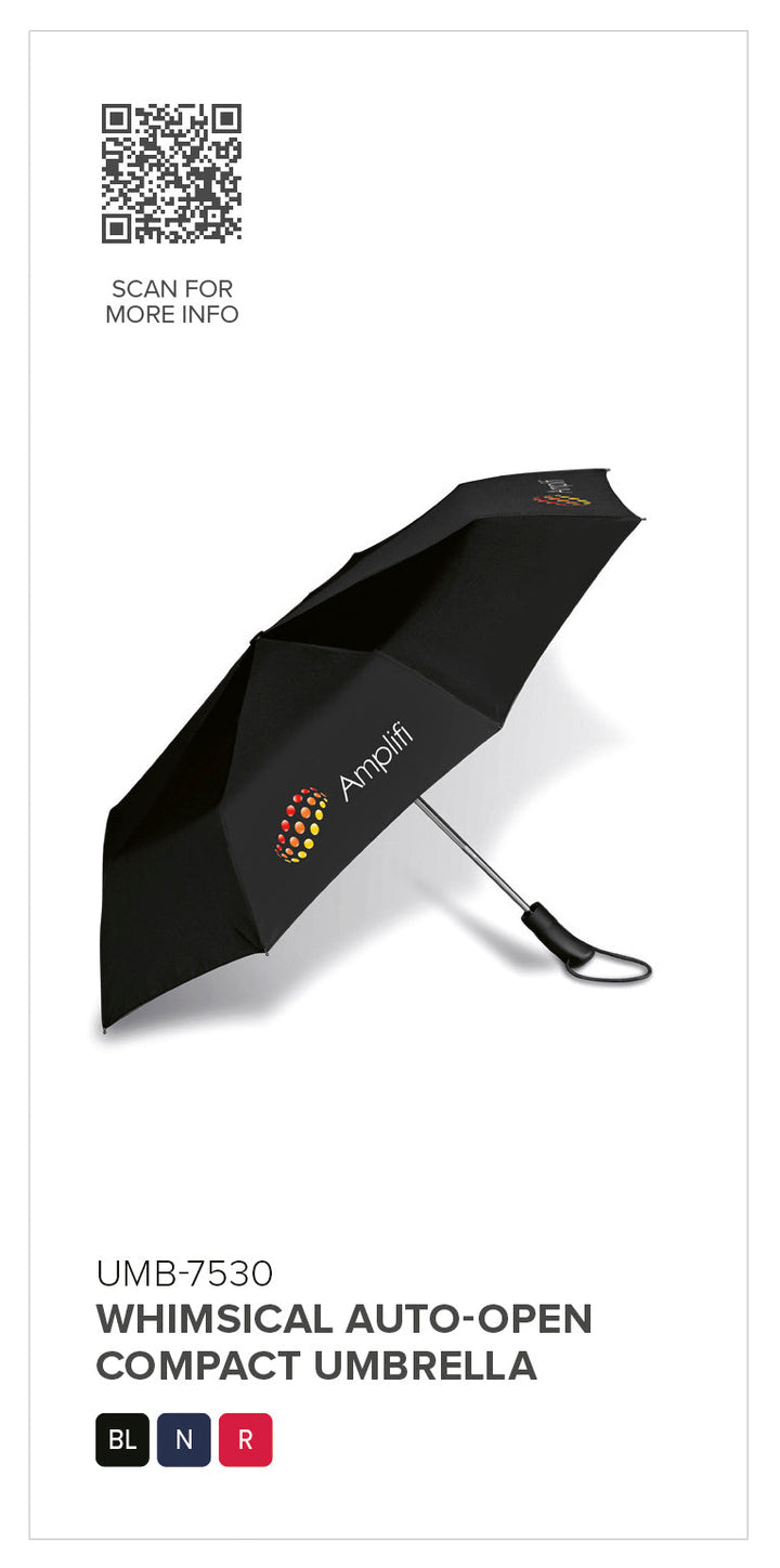 Whimsical Auto-Open Compact Umbrella-Umbrellas-custom-branded-corporate gifts-Gift Wrap Shop