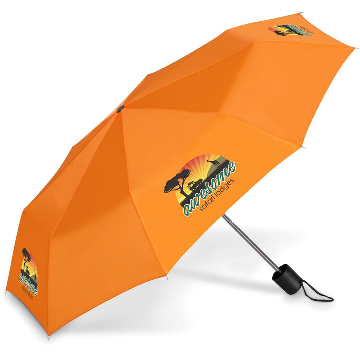 Tropics Compact Umbrella - Orange-Umbrellas-custom-branded-corporate gifts-Gift Wrap Shop