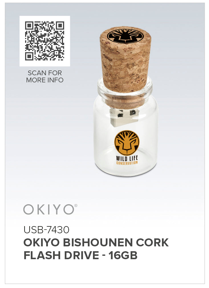 Okiyo Bishounen Cork Flash Drive - 16GB | Memory Sticks | Custom-Branded Promotional Gifts | Giftwrap Shop