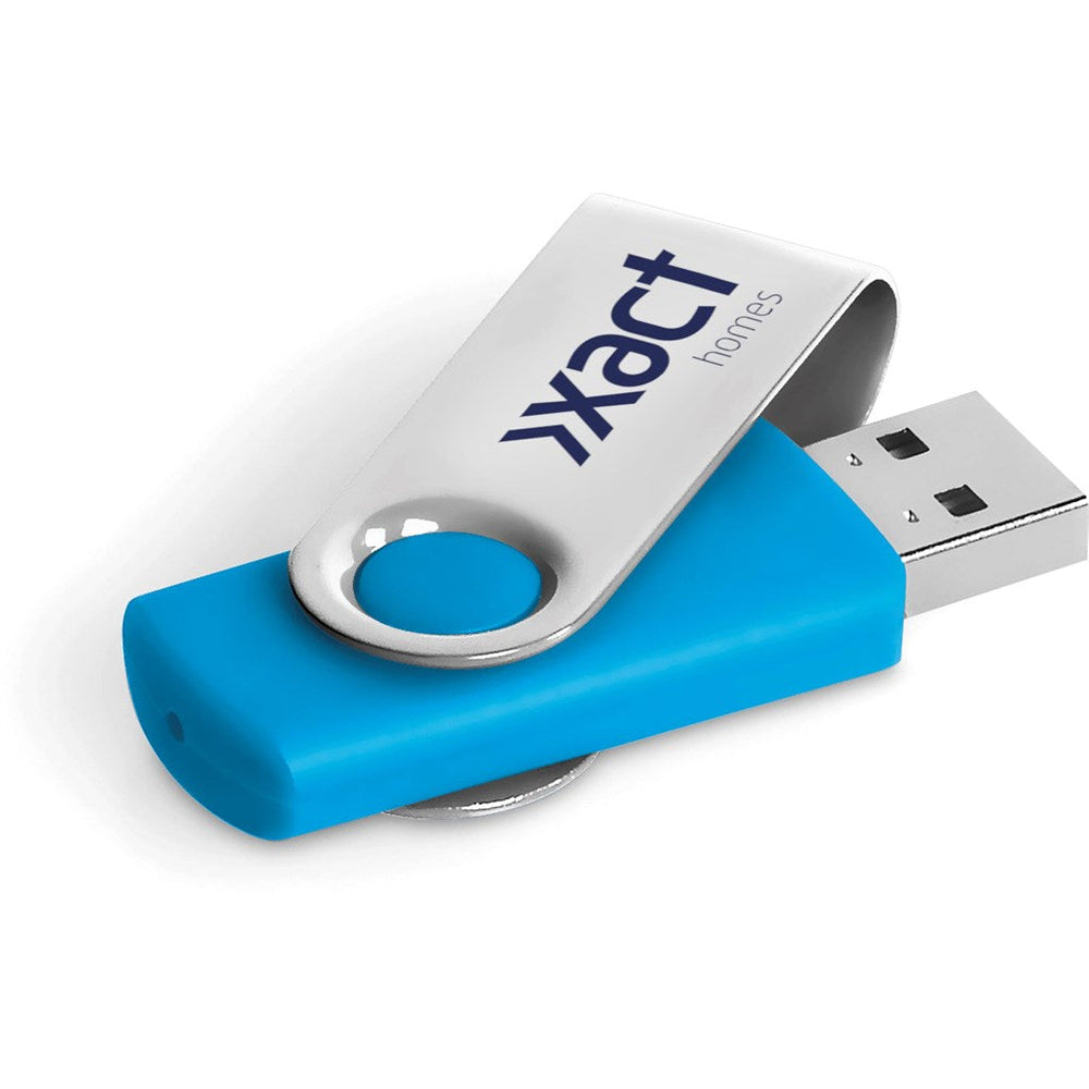 Axis Glint Flash Drive - 8GB - Cyan