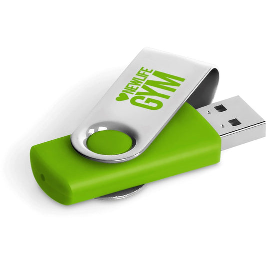 Axis Glint Flash Drive - 8GB - Lime