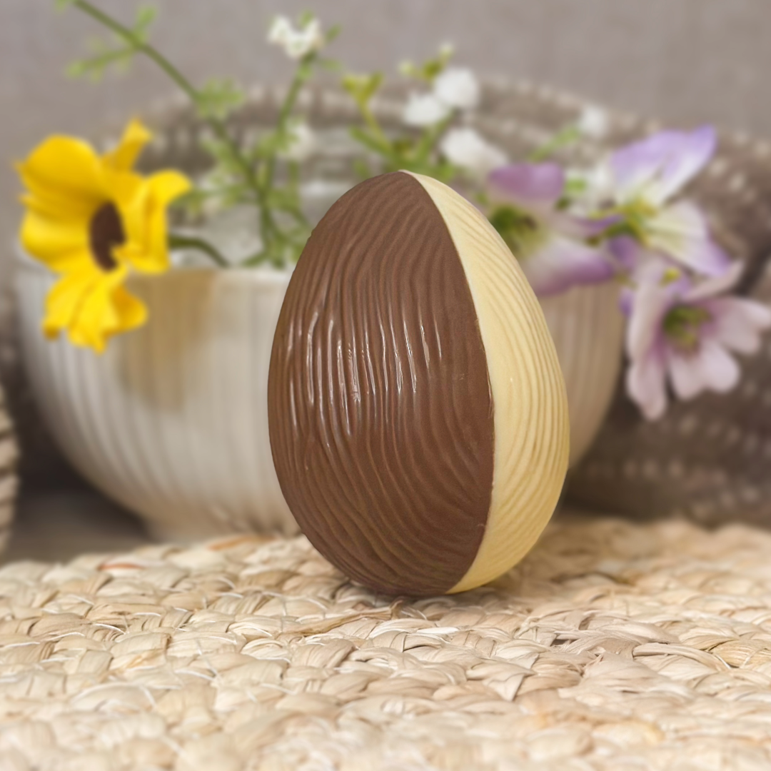 Milk & White Bark Egg (80x55mm)