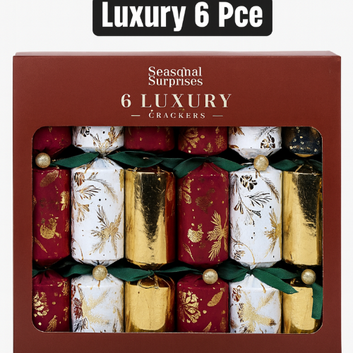 Xmas crackers deluxe 6pc
