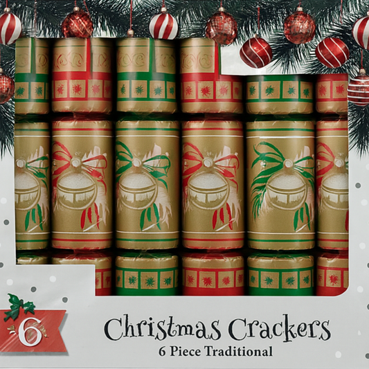 Xmas crackers traditional 6pc