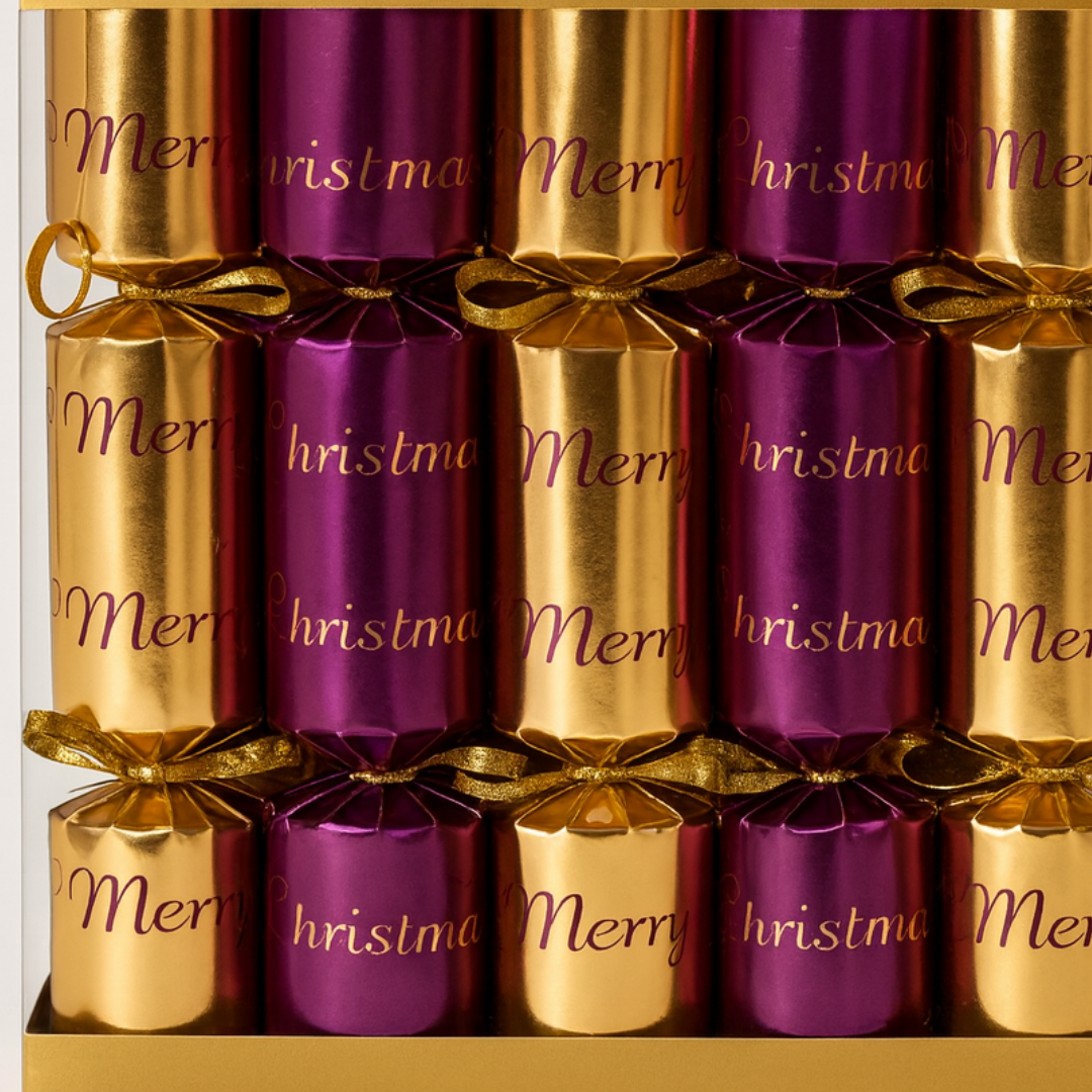 Xmas crackers maroon/gold