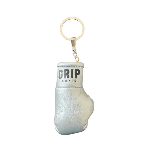 Grip Boxing Gloves Keyring | Silver