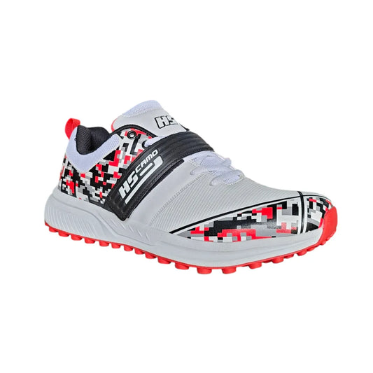 HS Cricket Shoes | Camo | Rubber Spike | Red