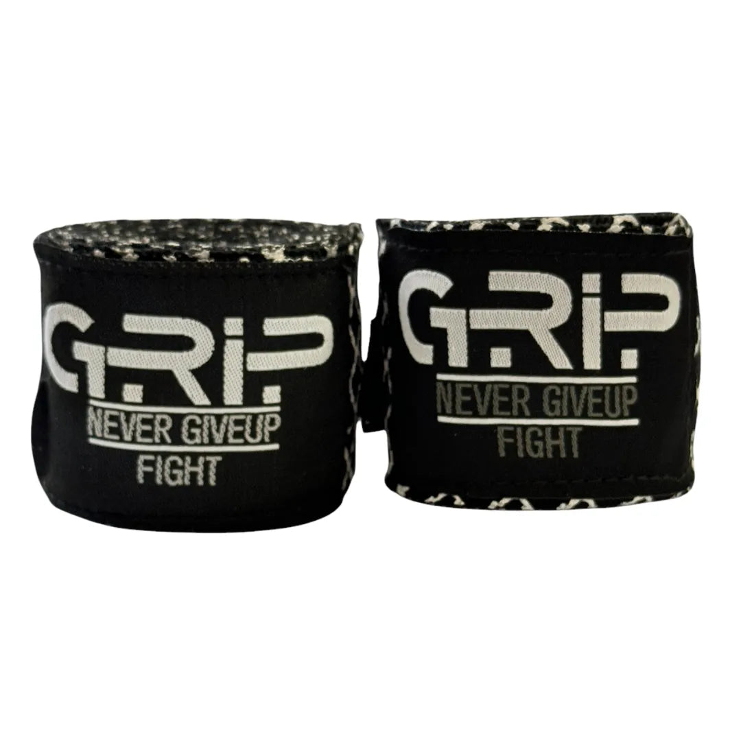 Grip FS Boxing Hand Wraps | High Quality | Black & White