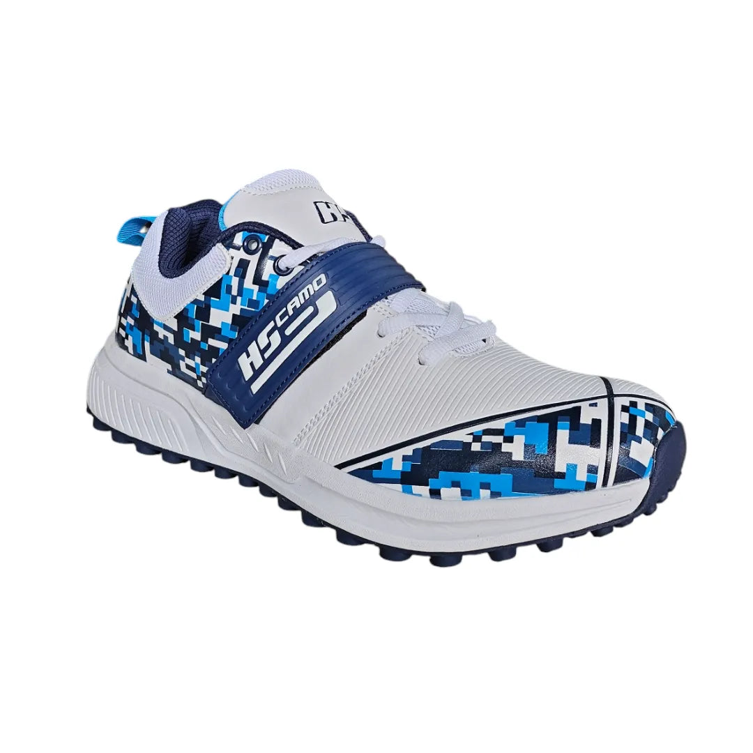 HS Cricket Shoes | Camo | Rubber Spike | Blue