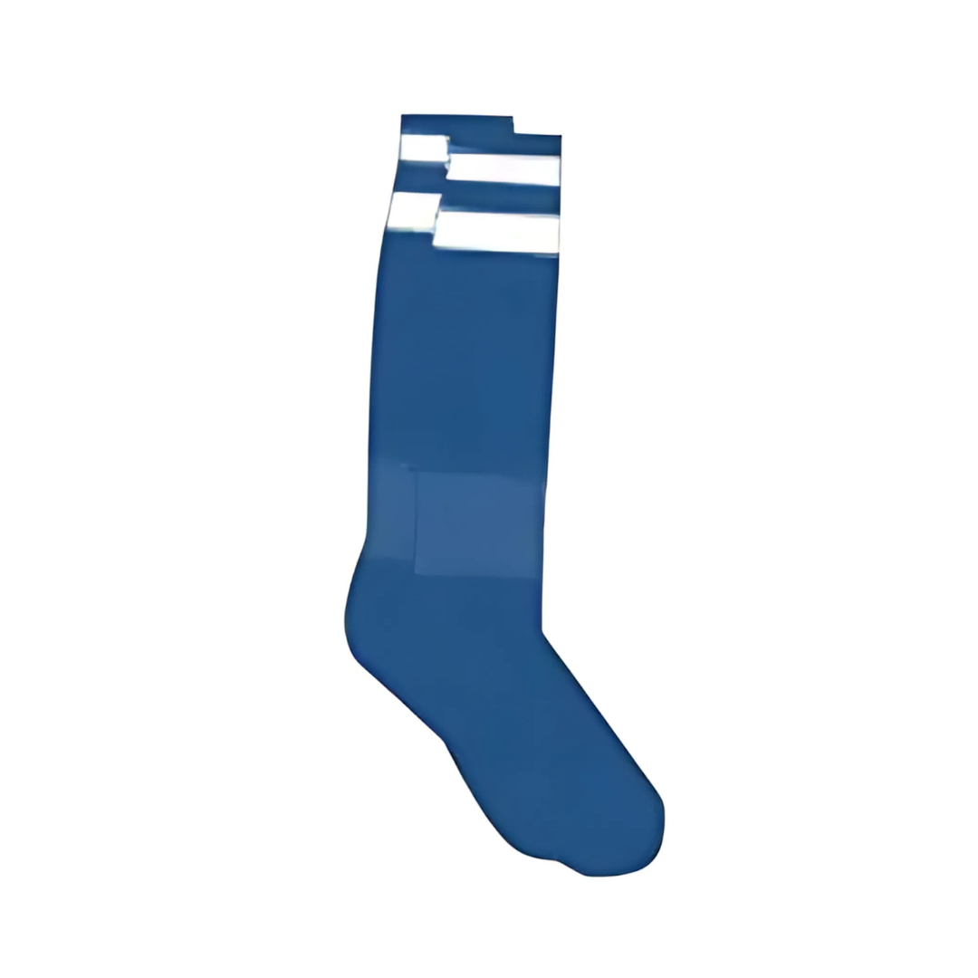 Grip Soccer Socks | High Quality | Each | Navy Blue with White Strips