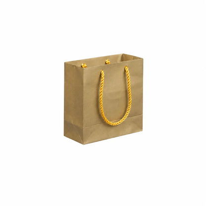 Gold Velvet Touch Carrier Bag