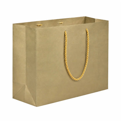 Gold Velvet Touch Carrier Bag