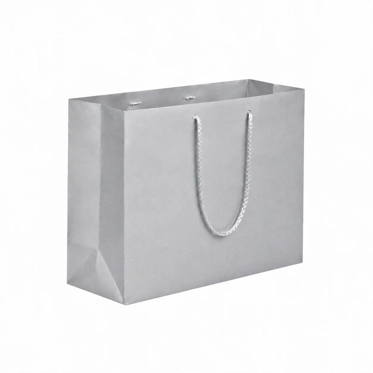 Silver Velvet Touch Carrier Bag
