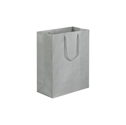 Silver Velvet Touch Carrier Bag