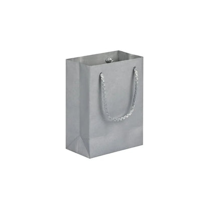 Silver Velvet Touch Carrier Bag