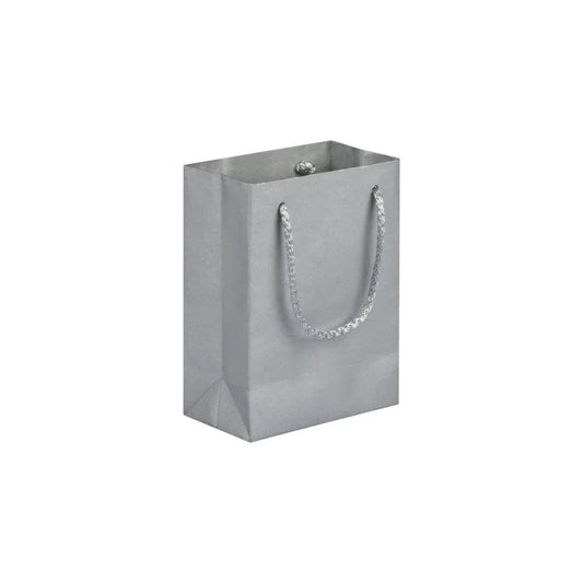 Silver Velvet Touch Carrier Bag