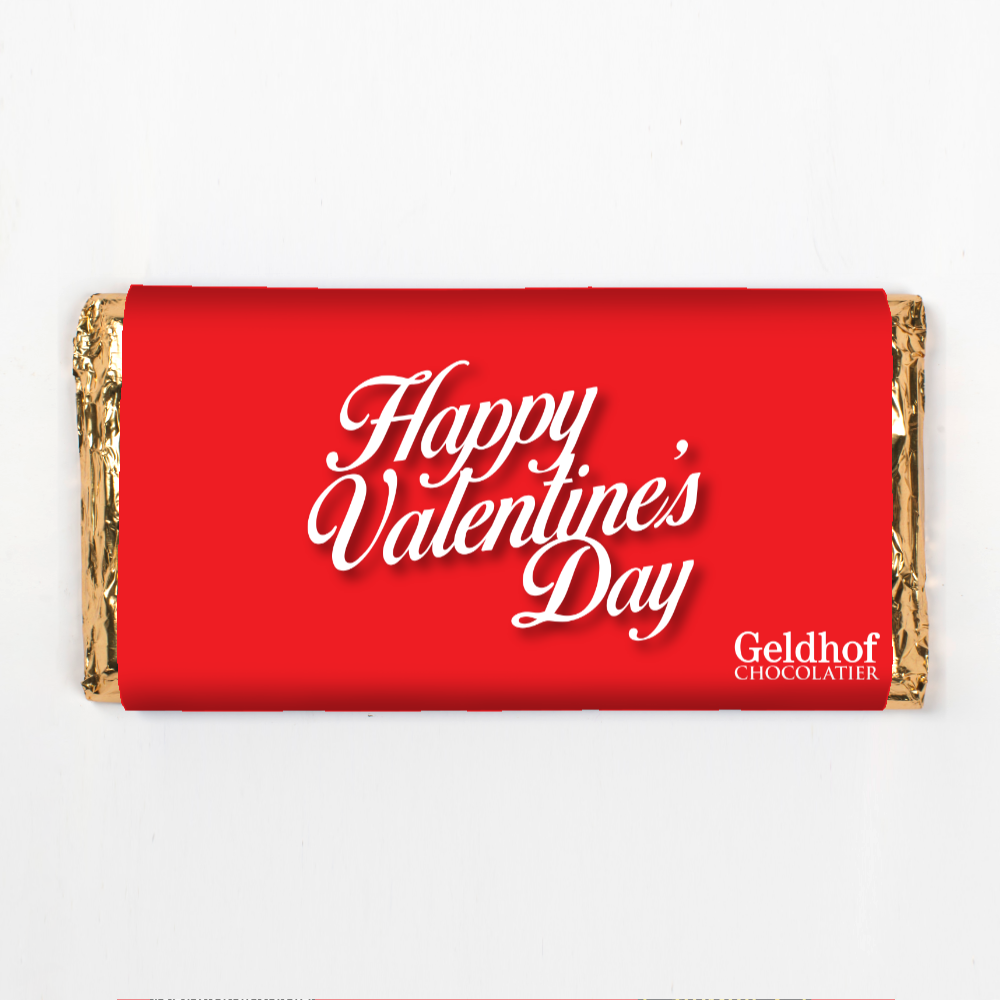 Happy Valentine’s Day Chocolate Slab – Sweet Gift  