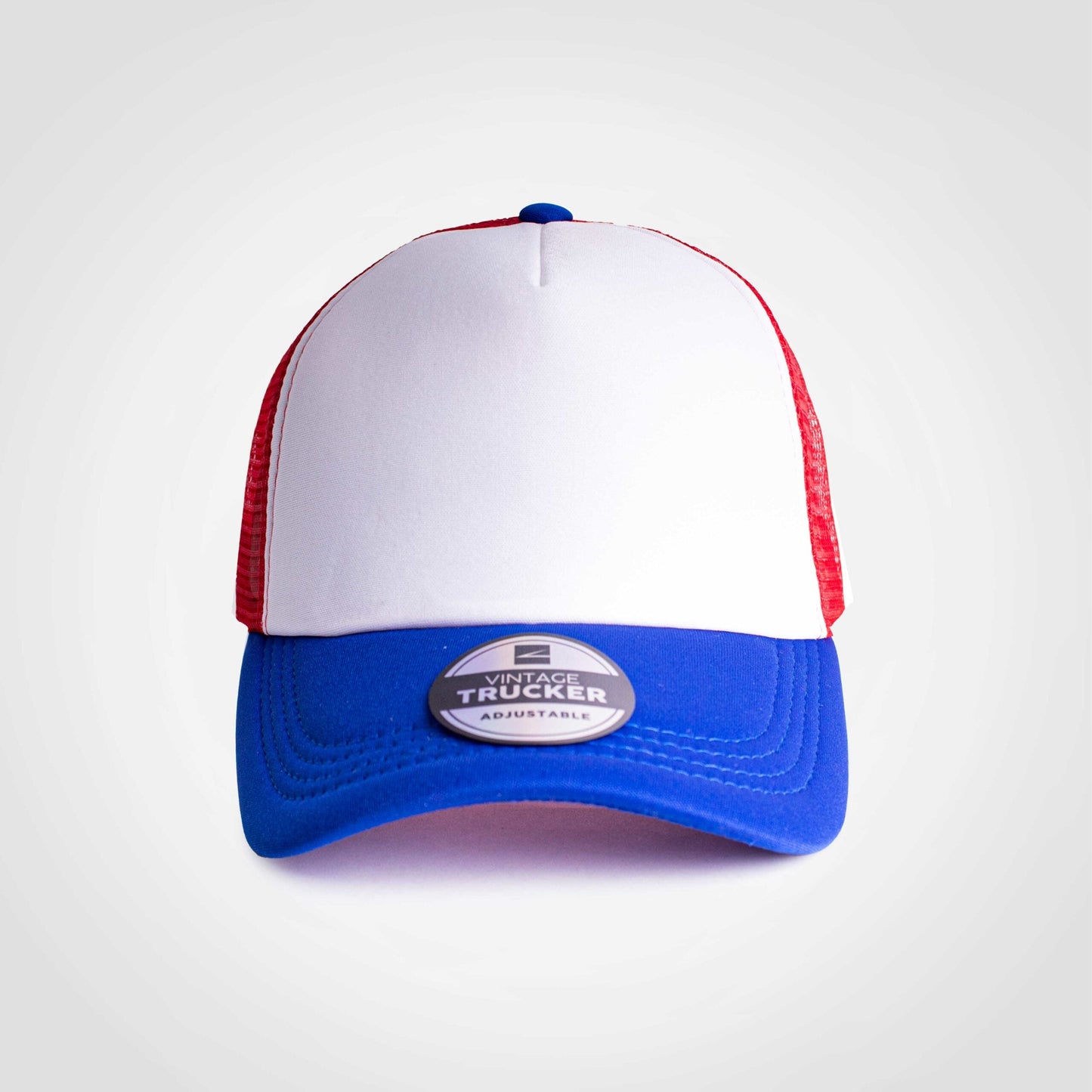 Vintage Trucker Three Tone Cap-Trucker Caps-wholesale-5 panel-caps-Just Brand