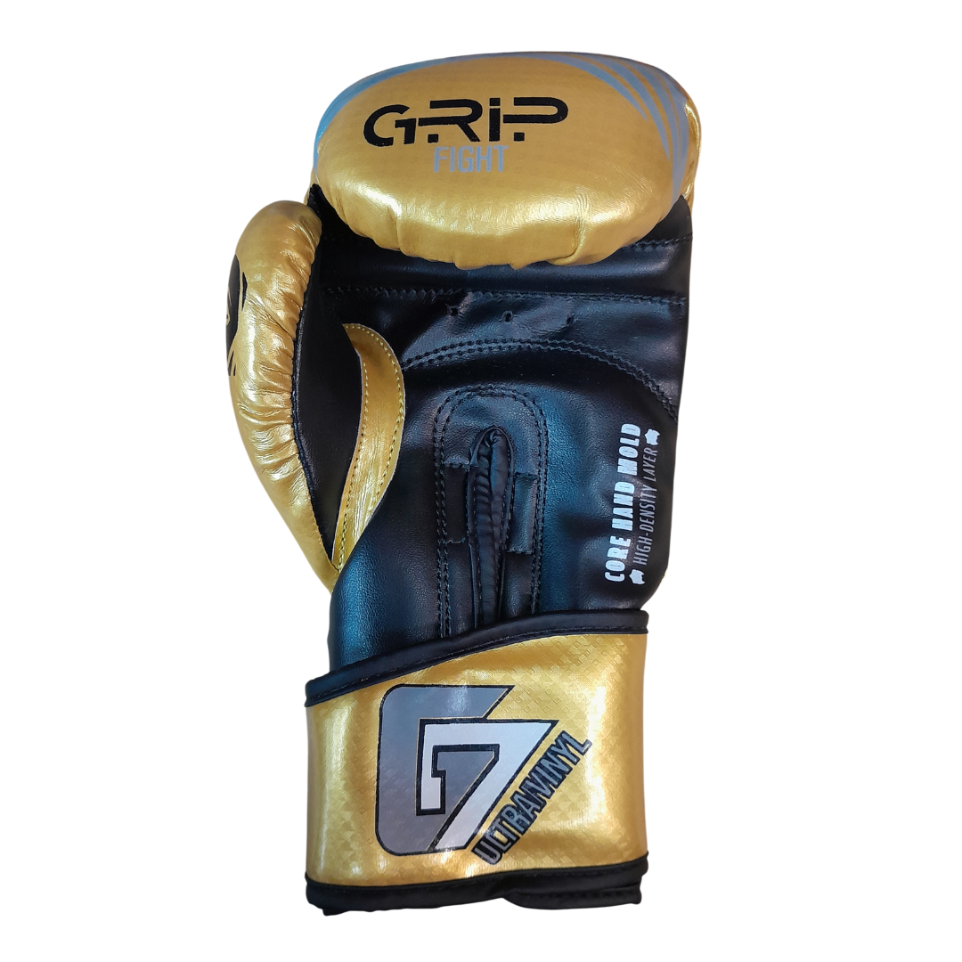 Grip Boxing Gloves | G7 Ultra Vinyl | Gold Colour (Limited Edition)