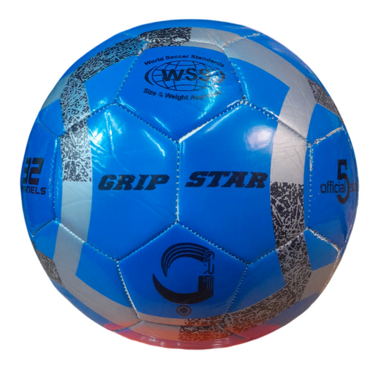 Gripstar Rainbow Soccer Ball | 32 Panel | Training Ball | Blue