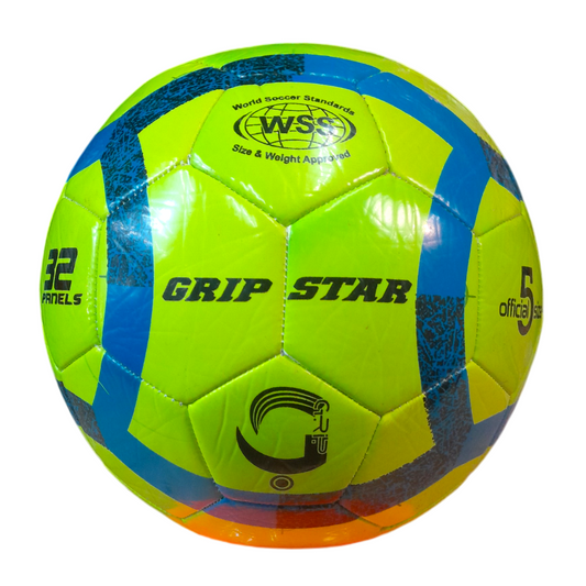 Gripstar Rainbow Soccer Ball | 32 Panel | Training Ball | Green Blue
