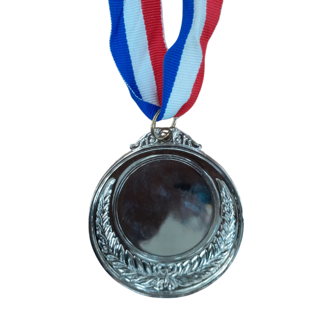 Grip Plain Silver Medal | Large 6cm