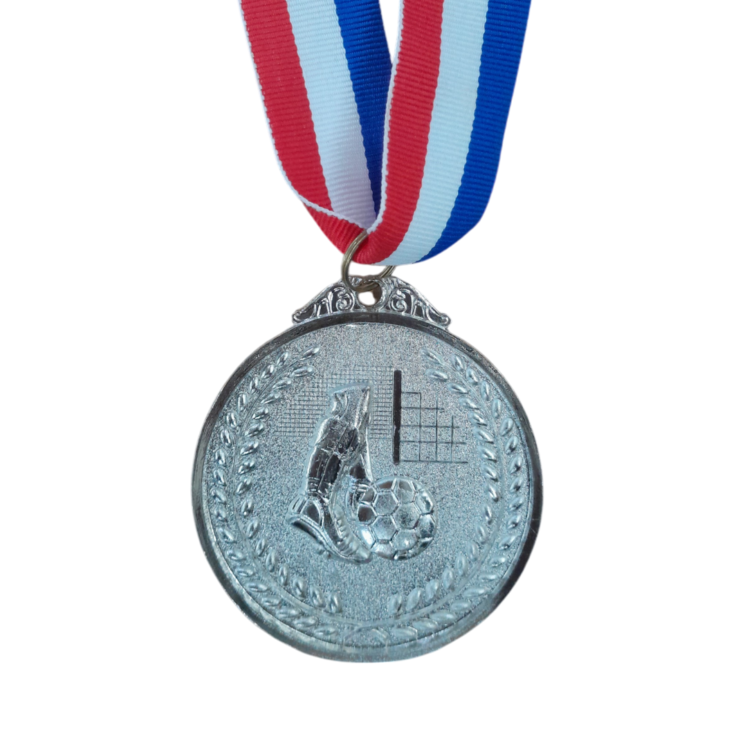 Grip Soccer Engraved Medal | Silver Large 6cm