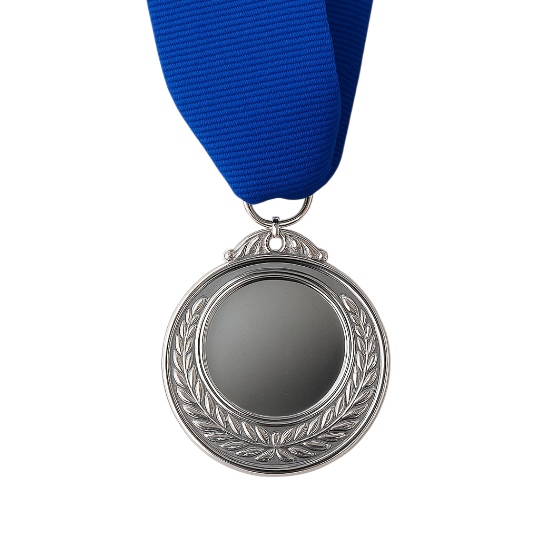 Grip Plain Silver Medal | Medium 5cm