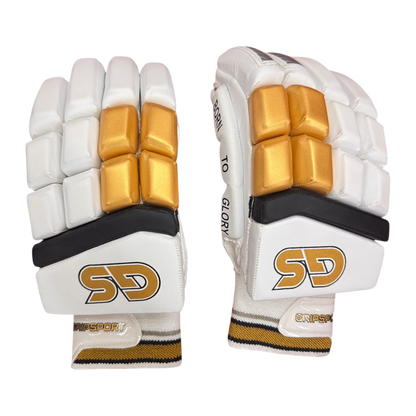 GS Batting Glove Outdoor | White and Gold