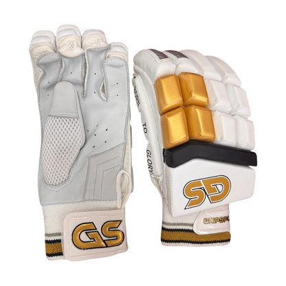 GS Batting Glove Outdoor | White and Gold