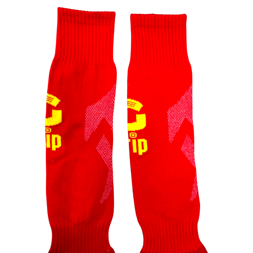 Grip Premium Padded Soccer Socks | Red | Set Of 14