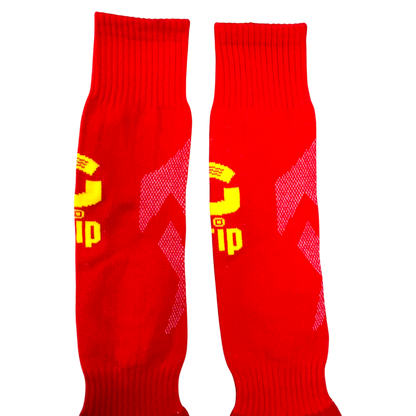 Grip Premium Padded Soccer Socks | Red | Set Of 14