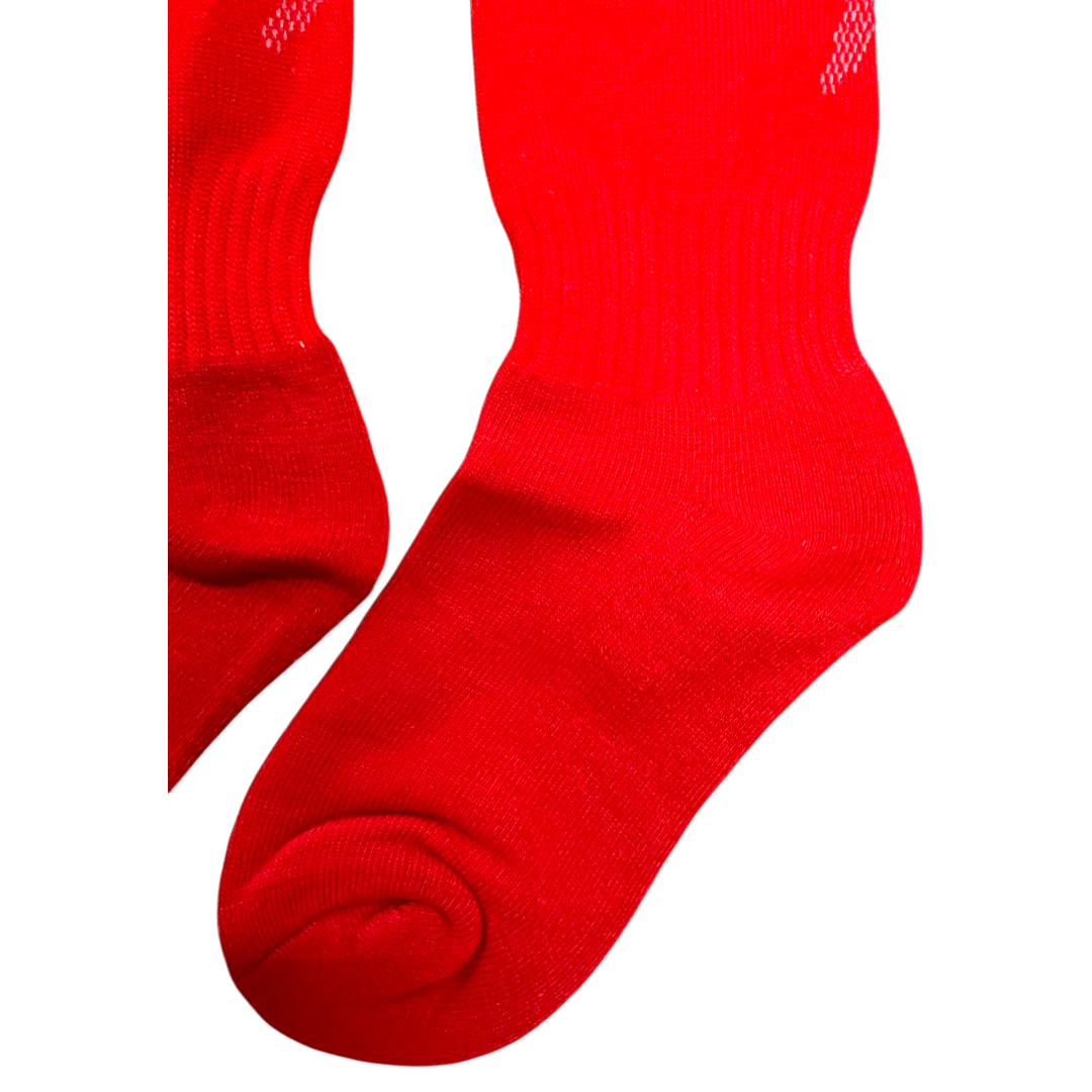 Grip Premium Padded Soccer Socks | Red | Set Of 14
