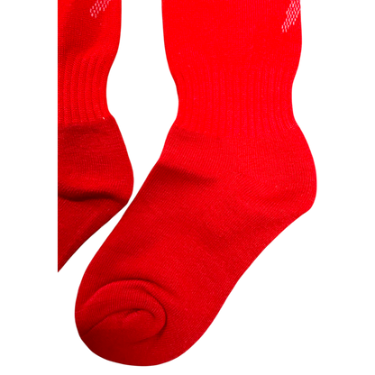 Grip Premium Padded Soccer Socks | Red | Set Of 14