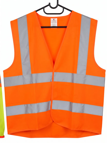 Hi-Vis Orange Safety Vest – High-Visibility Reflective Workwear