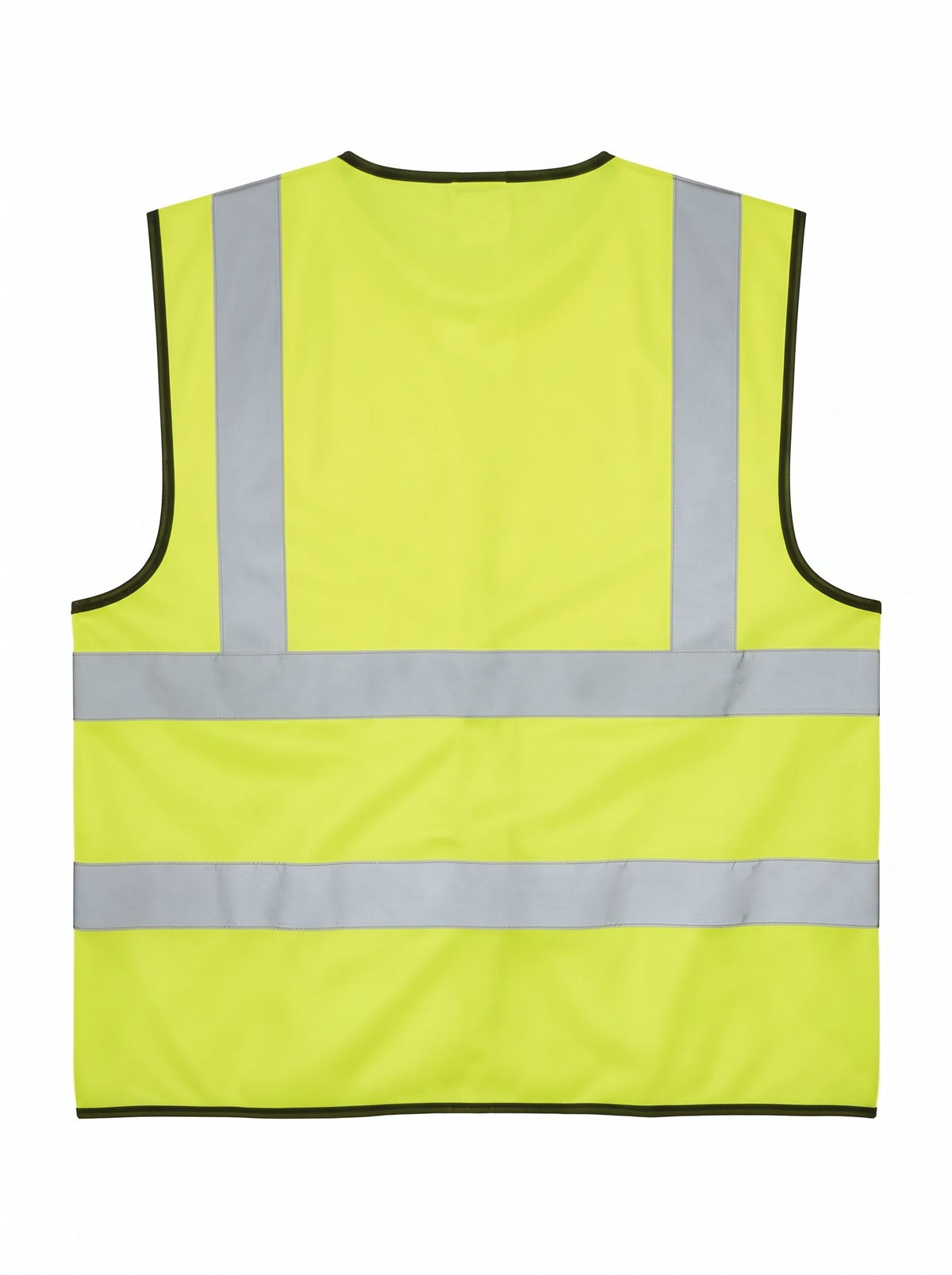 High-Visibility Yellow Safety Vest with ID Pocket & Zipper