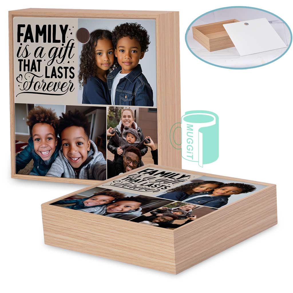 Wood Trinket Box Square - product view 3