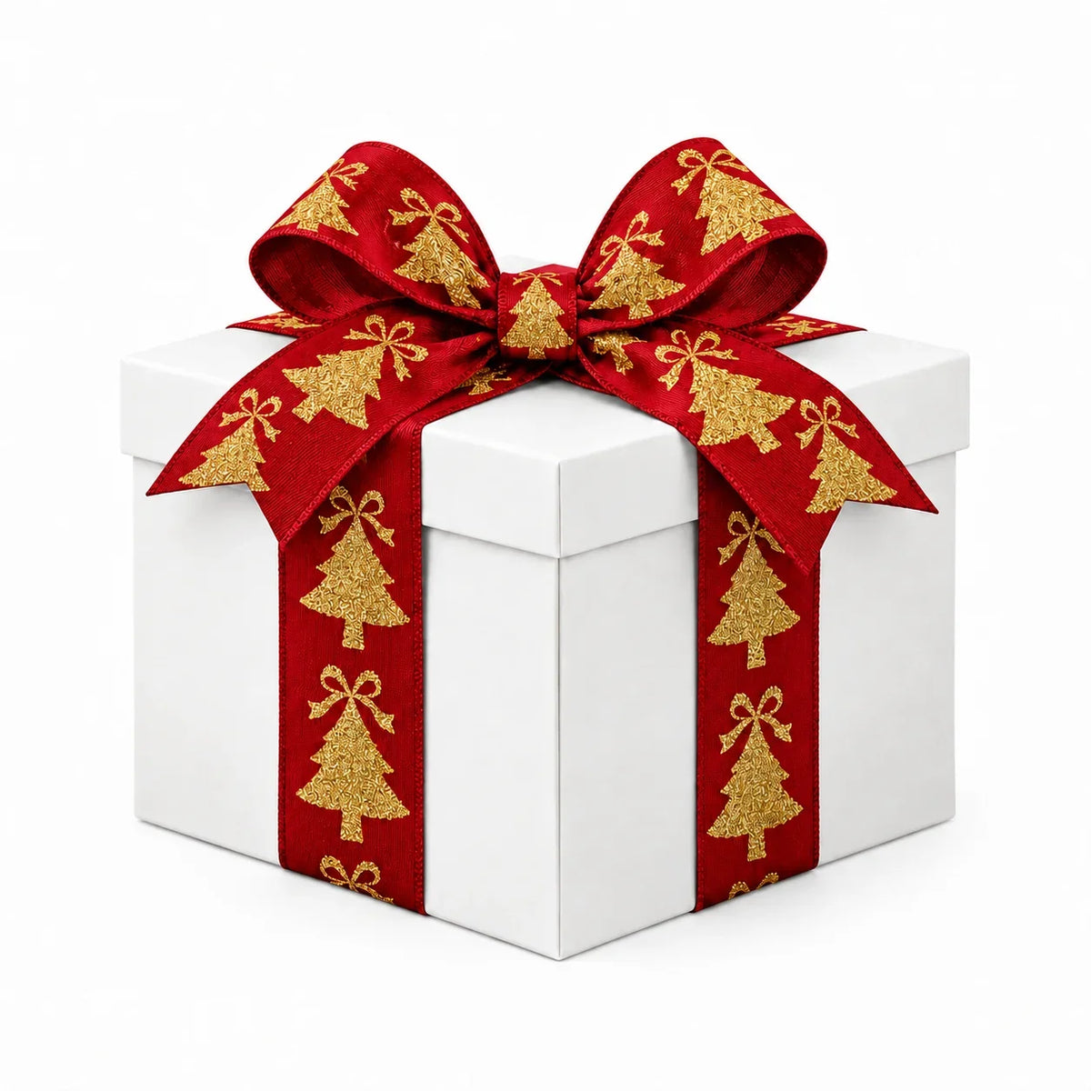 Wired Glitter Xmas Tree Red Roll