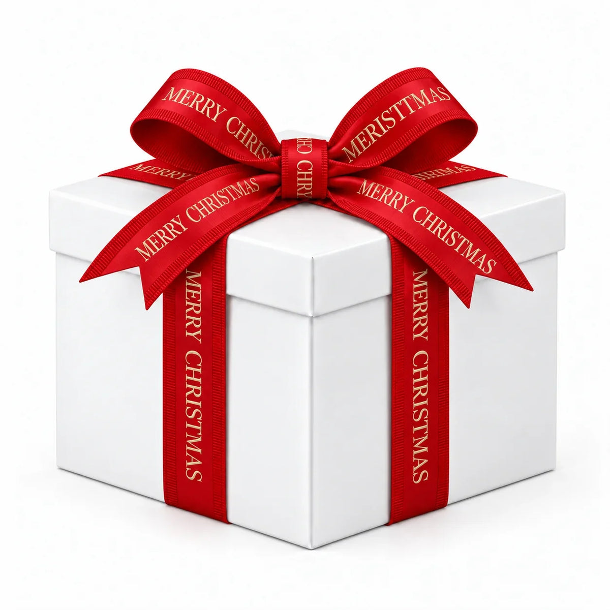 Satin & Petersham Merry Christmas Red Roll
