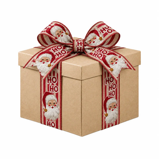 Wired Linen Xmas Ho Ho Roll