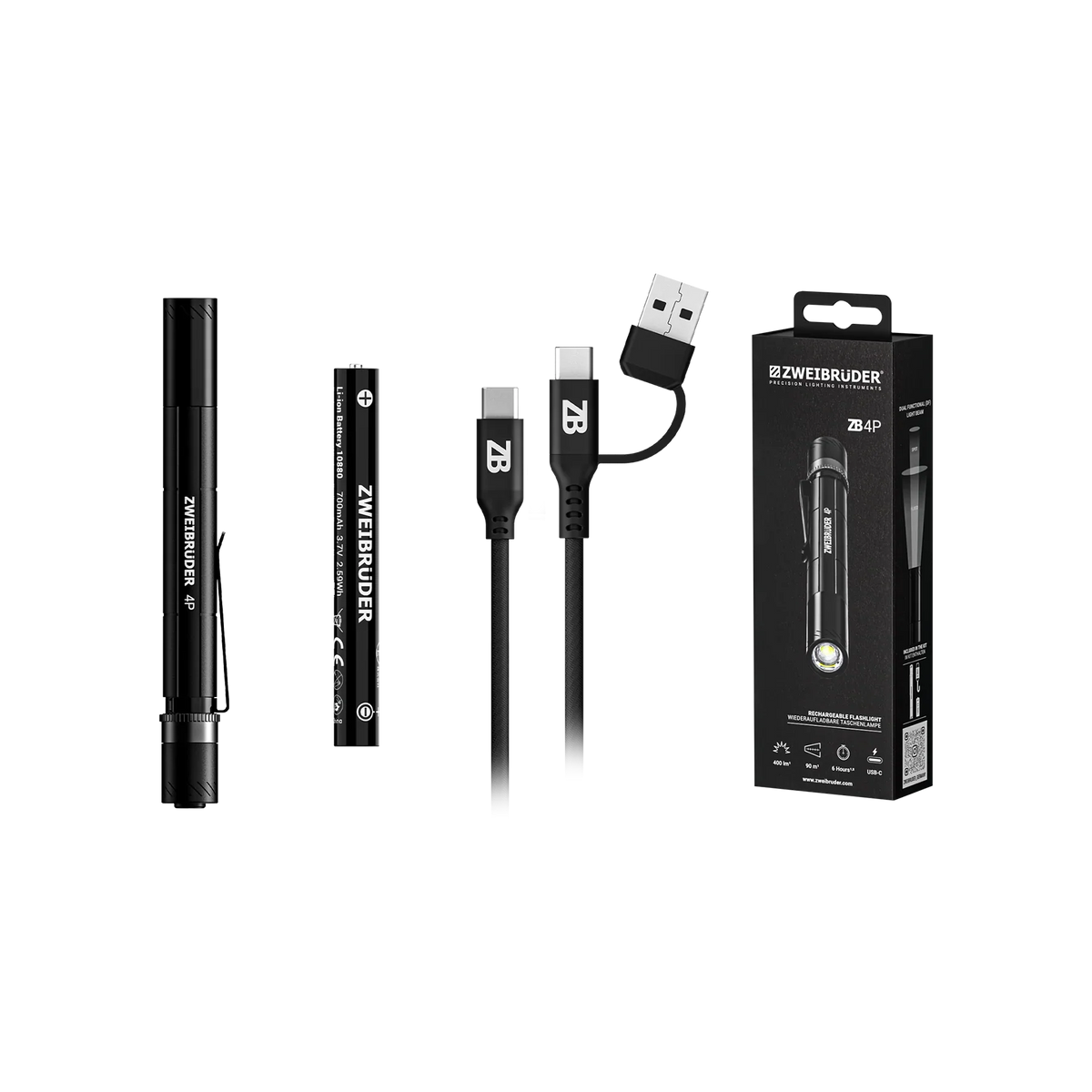 Zweibruder Zweibrüder ZB4P Penlight 400 lumens