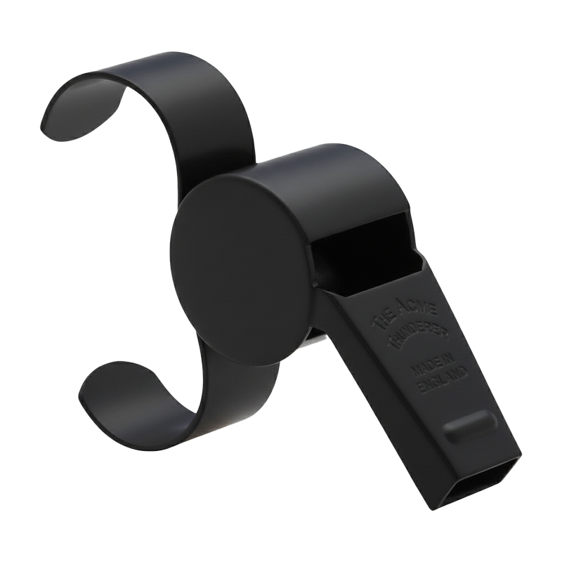 Acme 477/59.5 Thunderer Matt Black Finger Grip Whistle