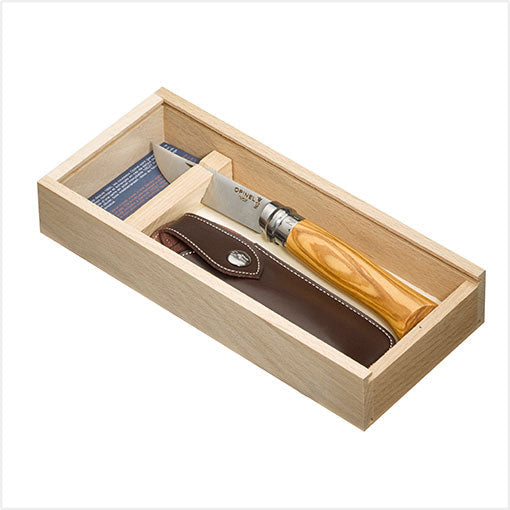 Opinel No 8 Stainless Olive Wood Handle & Sheath