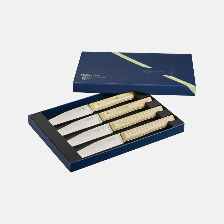 Opinel Facette Table Knives – Set of 4 – Olive