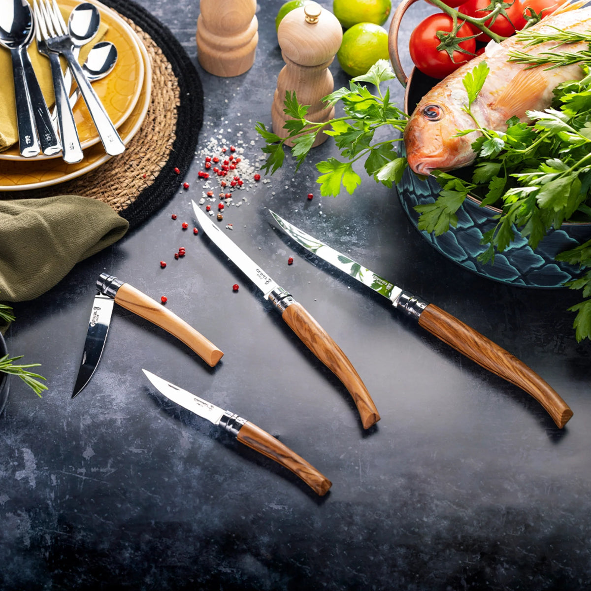 Opinel No 12 Slim Olive Mirror Blade/6