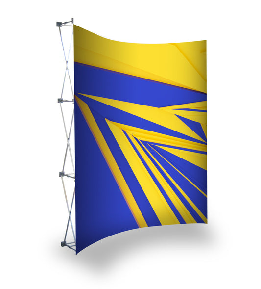 Curved Bannerwall 2.15 x 2.25m, Supplied Complete