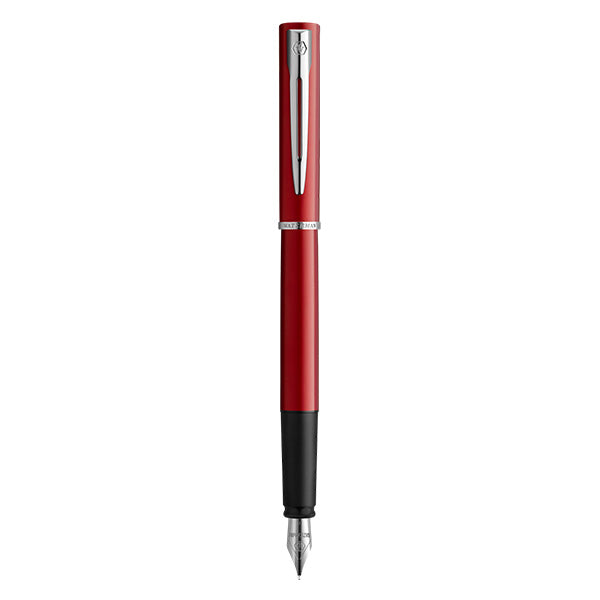 Waterman Allure Fountain Pen Fine Nib Black Ink - Red Chrome Trim