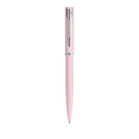 Waterman Allure Ball Pen Medium Blue Ink - Pastel Pink Chrome Trim - Giftbox