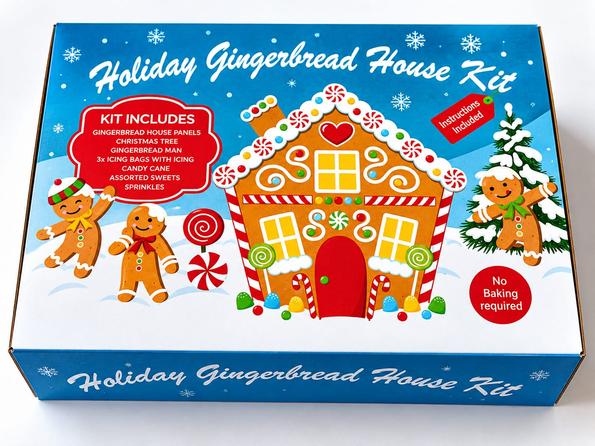 classic box – Christmas biscuit house decorating kit