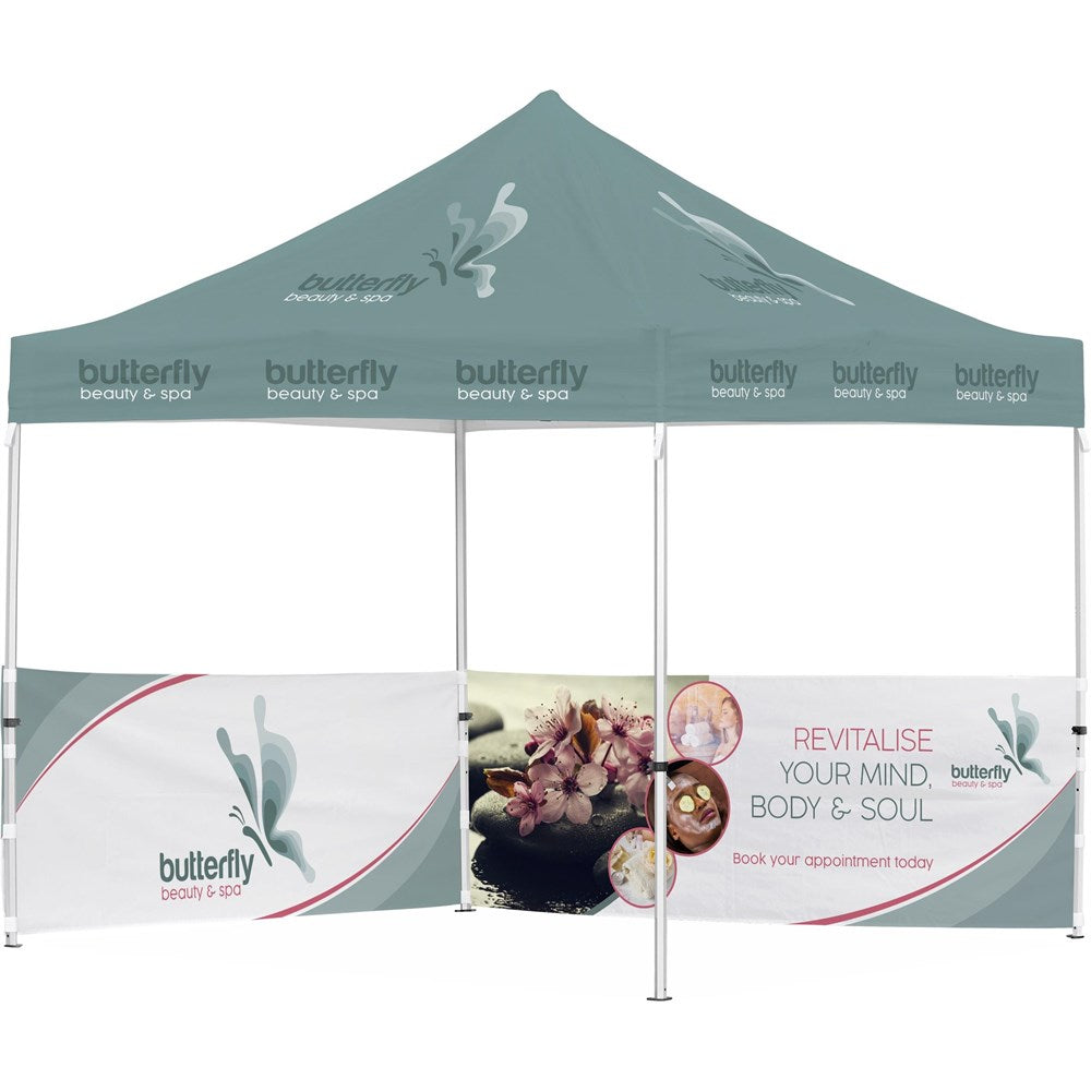 Ovation Sublimated Gazebo 3m X 3m - 2 Half-Wall Skins-3m x 3m Sublimated Gazebos-Banners and Flags-Gift Wrap Shop